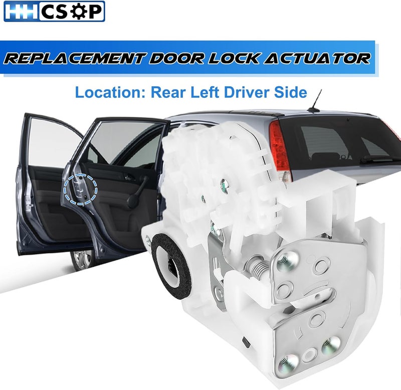 HHCSOP محرك قفل باب خلفي يسار للجانب السائق بديل لسيارات هوندا CR-V CRV 2007 2008 2009 2010 2011 يستبدل# 72650-SWA-A01, 72650SWAA01 - Image 2